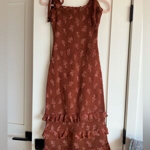 Women’s Floral Ruffle Maxi Dress